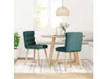Vidaxl Sedie Da Pranzo 2 Pz. Tessuto Verde Scuro