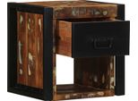 Vidaxl Comodino Multicolore 40X35X40 Cm Legno Di Recupero Legno Massiccio