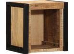 Vidaxl Comodini 2 Pezzi 40X35X40 Cm Legno Massiccio Di Mango Grezzo