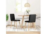 Vidaxl Sedie Da Pranzo 2 Pezzi In Tessuto Nero