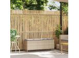 Vidaxl Panca Da Giardino Con Cuscini Beige 110X30X40,5 Cm Poly Rattan