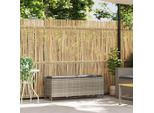 Vidaxl Panca Da Giardino Con Cuscini Grigio Chiaro 110X30X40,5 Cm In Poly Rattan