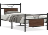 Vidaxl Struttura Letto Senza Materasso Rovere Marrone 80X200 Cm Materiale A Base Di Legno