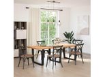 Vidaxl Gambe Del Tavolo Da Pranzo A V 3 Pezzi Nero 100X(72-73,3) Cm Acciaio