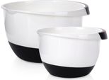 Set Di Due Ciotole Per Mescolare/Servire Excellent Houseware, Polipropilene, Nero/Bianco