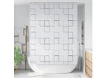 Vidaxl Tenda A Rullo Per Doccia 140X240 Cm Motivo Quadrato