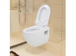 Vidaxl Wc Sospeso Con Cassetta Integrata In Ceramica Bianca