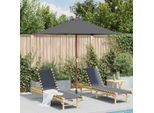 Vidaxl Ombrellone Con Asta In Legno 150X200 Cm Antracite