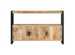 Vidaxl Mobile Laterale 120X30X75 Cm In Legno Massiccio Di Mango
