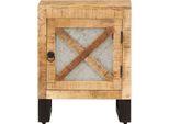 Vidaxl Comodino 40 X 30 X 50 Cm In Legno Massiccio Di Mango
