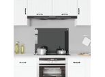 Vidaxl Alzatina Da Cucina Nera 80X60 Cm In Vetro Temperato
