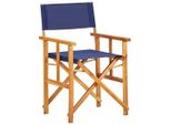 Vidaxl Sedie Da Regista 2 Pz. Legno Massiccio Acacia Blu