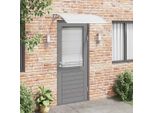 Vidaxl Tettoia Per Porta Grigia E Trasparente 120X75 Cm Pc