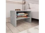 Comodini 2 Pz. Grigio Cemento 40X30X30 Cm Materiale A Base Di Legno