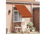 Vidaxl Tenda Da Sole Retrattile A Comando Manuale 150 Cm Arancione E Marrone