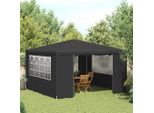 Tenda Professionale Per Feste Con Pareti Laterali 4×4 M Antracite 90 G/M²