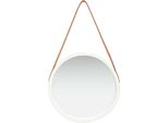 Vidaxl Specchio Da Parete Con Cintura 40 Cm Bianco