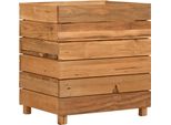 Vidaxl Letto Rialzato 50X40X55 Cm In Legno Di Recupero Teak E Acciaio