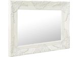 Vidaxl Specchio Da Parete In Stile Barocco 50X40 Cm Bianco