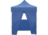 Vidaxl Tenda Professionale Pieghevole Per Feste Con 4 Pareti Laterali 2×2 M In Acciaio Blu