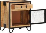 Comodino 43×30×51 Cm Legno Massiccio Di Mango Grezzo
