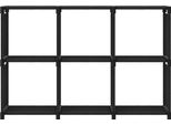 Scaffale Cubo 6 Scomparti Nero 103X30X72,5 Cm Tessuto