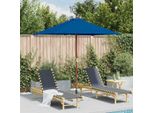 Ombrellone Con Asta In Legno Blu 150X200 Cm