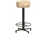 Sgabello Da Bar 2 Pz. 66 Cm Legno Massiccio Di Mango