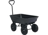 Vidaxl Carrello Ribaltabile Da Giardino 300 Kg 75 L Nero