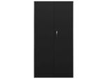 Vidaxl Armadietto Nero 90X40X180 Cm In Acciaio