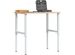 Telaio Del Banco Da Lavoro Regolabile 2 Pz. Metallo 55X(69-95,5) Cm Grigio