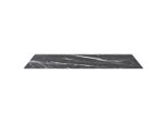 Vidaxl Piano Del Tavolo Nero 100X62 Cm In Vetro Temperato 8 Mm Effetto Marmo