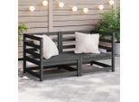 Divani Da Giardino Angolari 2 Pz. Legno Di Pino Massiccio Grigio