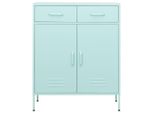 Vidaxl Armadio Portaoggetti Verde Menta 80X35X101,5 Cm Acciaio