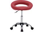 Vidaxl Sedia Da Pranzo Girevole In Similcuoio Rosso Vino
