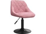 Vidaxl Sedie Da Pranzo 4 Pz. Girevoli In Velluto Rosa