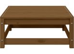 Poggiapiedi Da Giardino Con Cuscino In Legno Di Pino Massiccio Marrone Miele