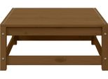 Poggiapiedi Da Giardino Con Cuscino 2 Pz. Legno Di Pino Massiccio Marrone Miele