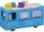 Peppa Wutz Giocattolo In Legno - Scuolabus (Con Figure E Accessori) Auto Giocattolo