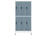 Vidaxl Armadietto Grigio Chiaro E Grigio Scuro 90X45X180 Cm In Acciaio