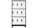Vidaxl Armadio Spogliatoio Antracite E Bianco 90X45X180 Cm In Acciaio