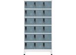 Vidaxl Armadietto Grigio Chiaro E Grigio Scuro 90X40X180 Cm In Acciaio