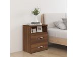Comodini 2 Pz. Aspetto Rovere Marrone 50X32X60 Cm