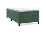 Struttura Letto Senza Materasso Velluto Verde Scuro 90X190 Cm