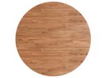 Piano Del Tavolo Rotondo Marrone Chiaro Ø90X1,5 Cm Legno Di Quercia Trattato