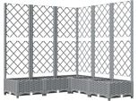 Vidaxl Fioriera Con Traliccio Grigio Chiaro 120X120X121,5 Cm Pp