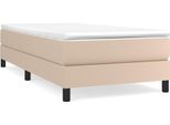 Vidaxl Struttura Letto A Molle Insacchettate Cappuccino-Marrone 90X200 Cm In Pelle Finta