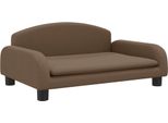 Vidaxl Letto Per Cani Marrone 70X45X30 Cm In Tessuto