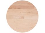 Piano Del Tavolo Rotondo Ø30X1,5 Cm Legno Massiccio Di Quercia Non Trattato