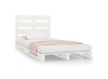 Vidaxl Letto In Legno Massiccio Bianco 90X190 Cm Pino